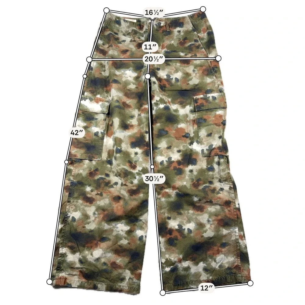 Levi's Premium Cargo Pants Mens 29x30 Green Mossy Camo Gorpcore